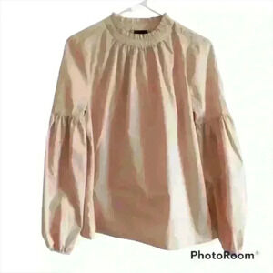 Worthington light pink long poet sleeves shirt size small